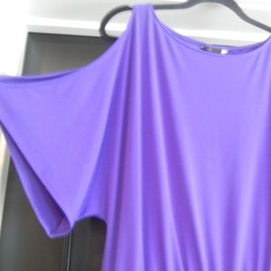 Cold Shoulder Purple Dress